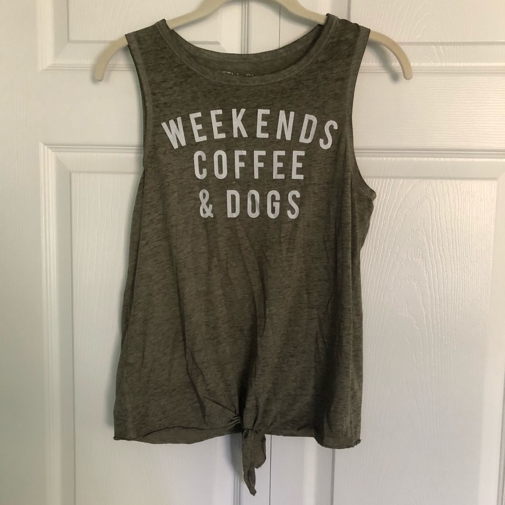 Light Green Tie Front Tank